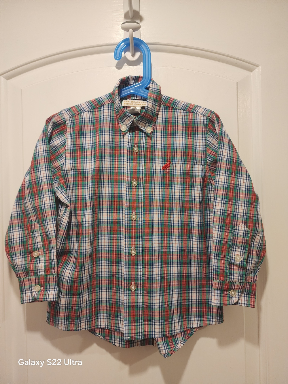 The Beaufort Bonnet Company Red, Green & Blue Plaid Button-Down Shirt